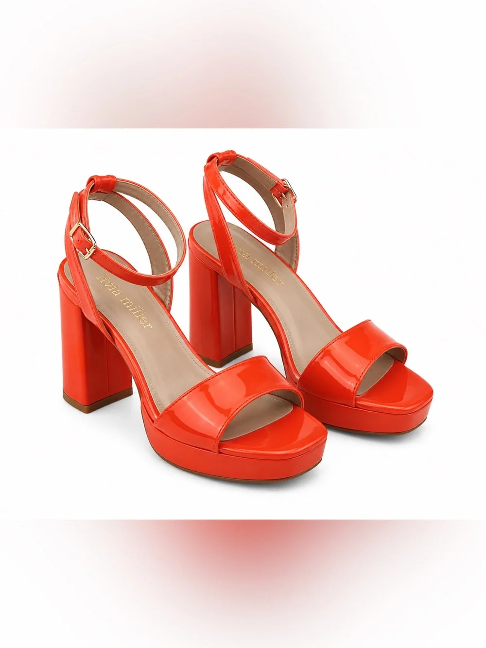 Livia Miller Orange Platform Heels